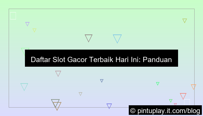 daftar slot gacor