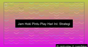 desain jam hoki pintu play hari ini
