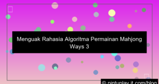 visual mahjong ways 3 algoritma permainan