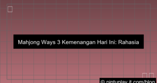 mahjong ways 3 kemenangan hari ini