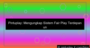 ilustrasi pintuplay sistem fair play