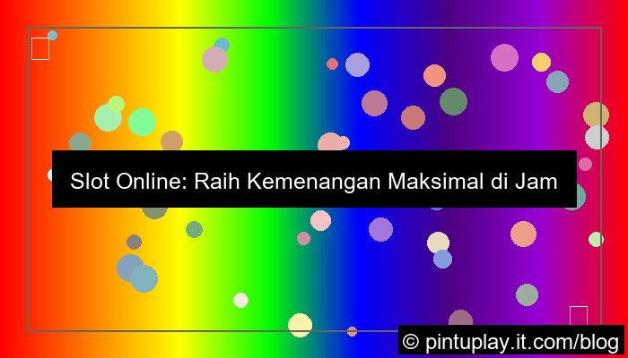 ilustrasi slot online jam hoki akhir pekan