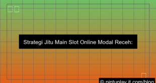 slot online strategi modal receh
