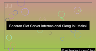 grafik slot server internasional siang ini