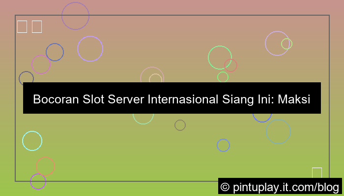 grafik slot server internasional siang ini