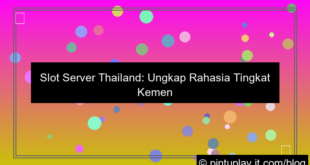 slot server thailand tingkat kemenangan tinggi